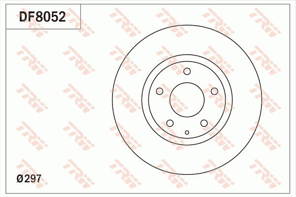 TRW DF8052 - Brzdový kotúč -