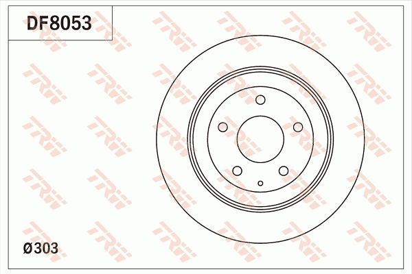 TRW DF8053 - Brzdový kotúč -