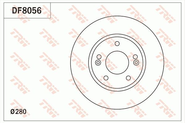 TRW DF8056 - Brzdový kotúč -