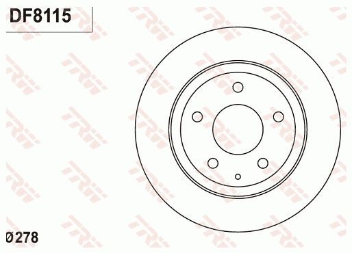 TRW DF8115 - Brzdový kotúč -