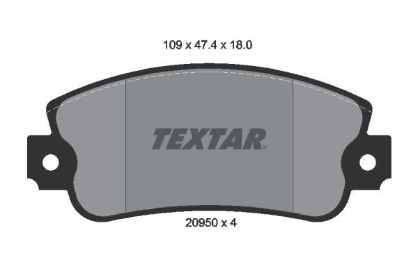 Textar 2095005 - Brzdové platničky -