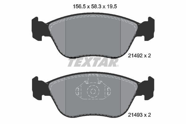 Textar 2149201 - Brzdové platničky -