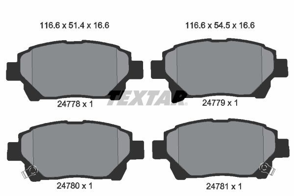 Textar 2477801 - Brzdové platničky -