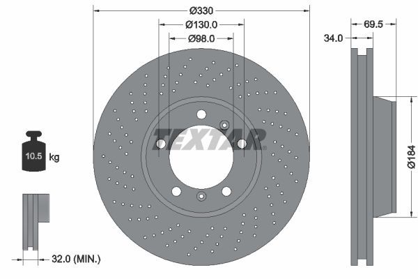 Textar 92149907 - Brzdový kotúč -