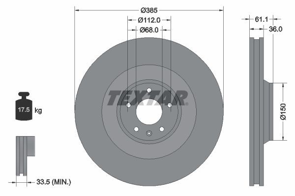 Textar 92151303 - Brzdový kotúč -