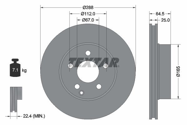 Textar 92159603 - Brzdový kotúč -