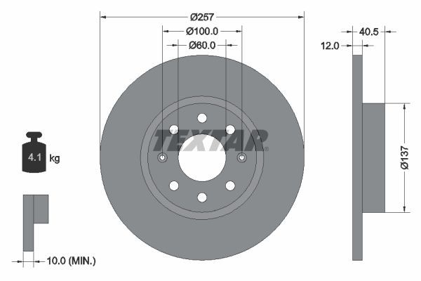 Textar 92164603 - Brzdový kotúč -
