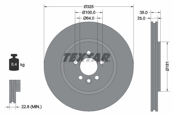 Textar 92170303 - Brzdový kotúč -