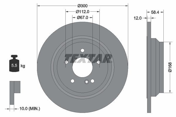 Textar 92176503 - Brzdový kotúč -