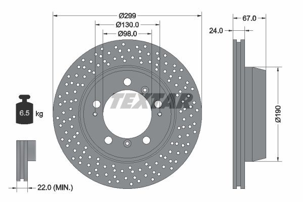 Textar 92176705 - Brzdový kotúč -