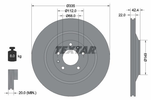 Textar 92177005 - Brzdový kotúč -