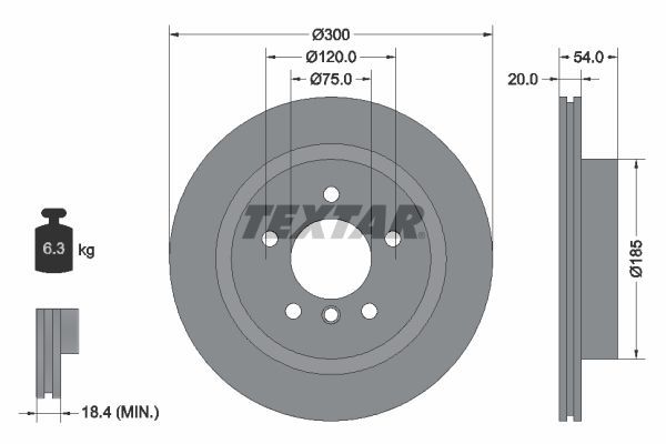 Textar 92196605 - Brzdový kotúč -