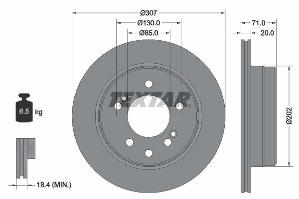 Textar 92203103 - Brzdový kotúč -