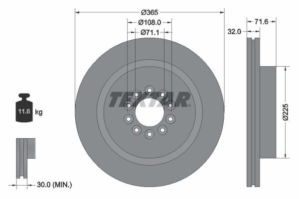 Textar 92223103 - Brzdový kotúč -