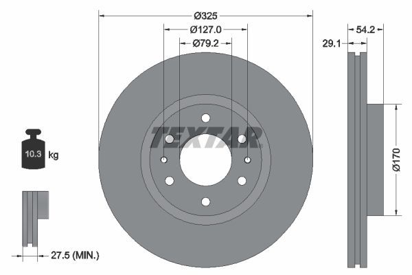 Textar 92226200 - Brzdový kotúč -
