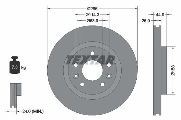 Textar 92274203 - Brzdový kotúč -