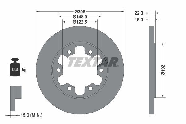 Textar 92275803 - Brzdový kotúč -