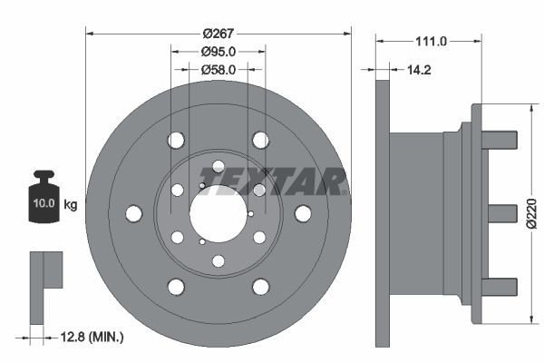 Textar 93019400 - Brzdový kotúč -