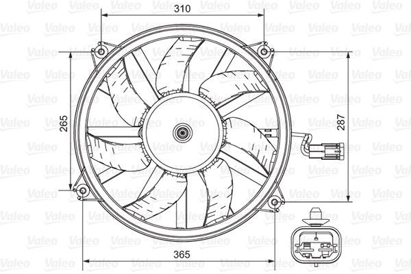 Valeo 696850 - Ventilátor motora -