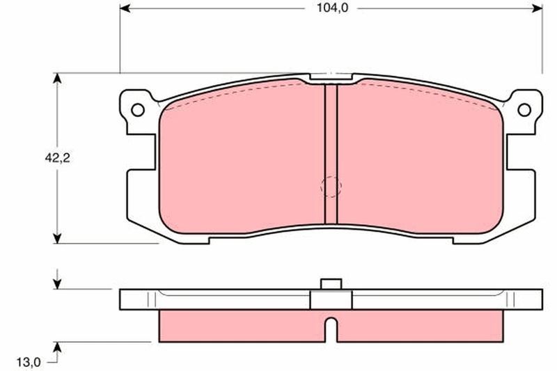 TRW GDB1025 - Brzdové platničky -
