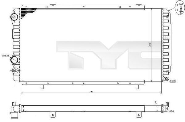 TYC 709-0014-R - Chladič vody -
