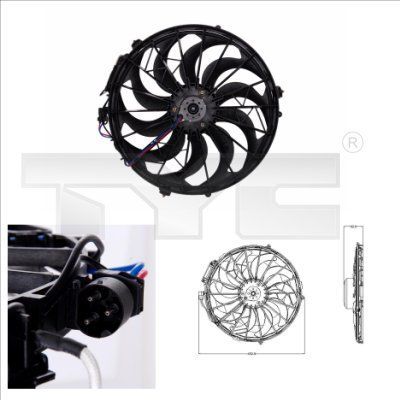 TYC 803-0003 - Ventilátor motora -