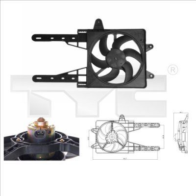 TYC 809-0007 - Ventilátor motora -
