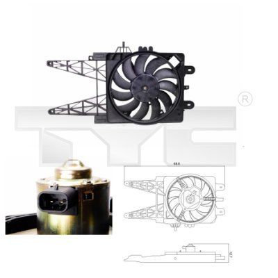 TYC 809-0008 - Ventilátor motora -