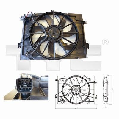 TYC 817-0001 - Ventilátor motora -