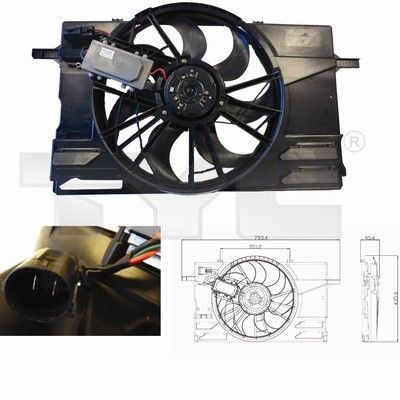 TYC 838-0007 - Ventilátor motora -