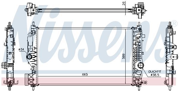 Nissens 630764 - Chladič vody -