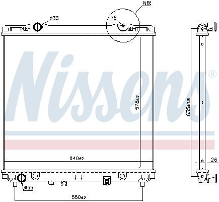 Nissens 66773 - Chladič vody -