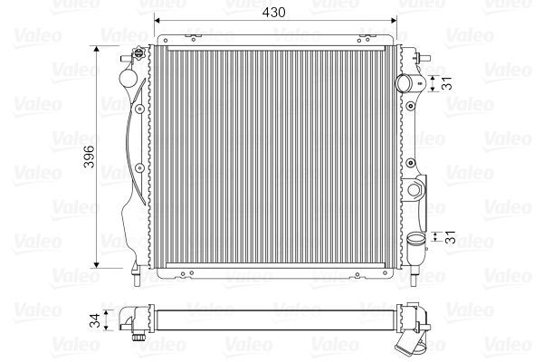 Valeo 730182 - Chladič vody -