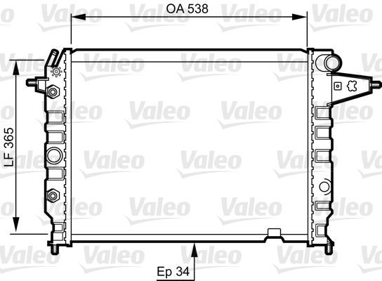 Valeo 730396 - Chladič vody -