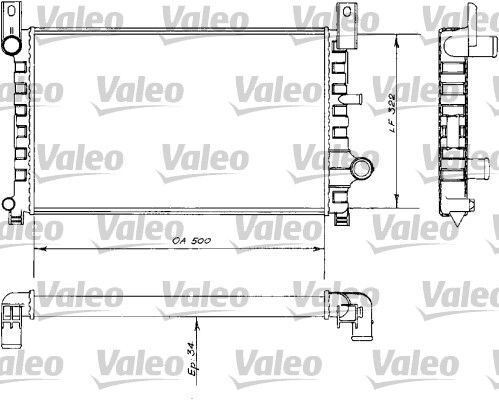 Valeo 730484 - Chladič vody -