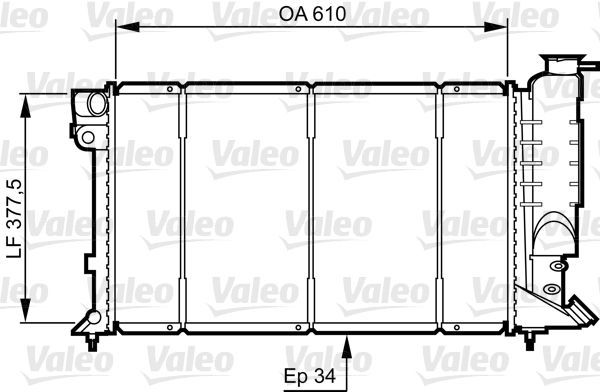 Valeo 730507 - Chladič vody -