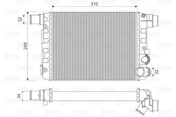 Valeo 730519 - Chladič vody -