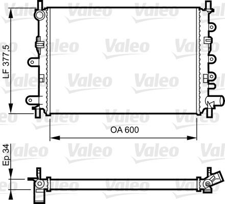Valeo 730856 - Chladič vody -