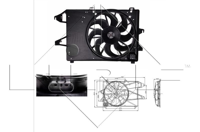 NRF 47004 - Ventilátor motora -