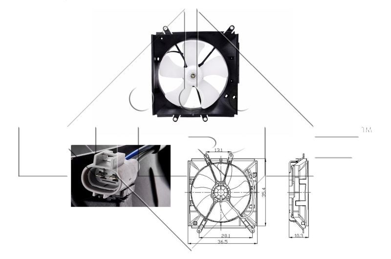 NRF 47016 - Ventilátor motora -
