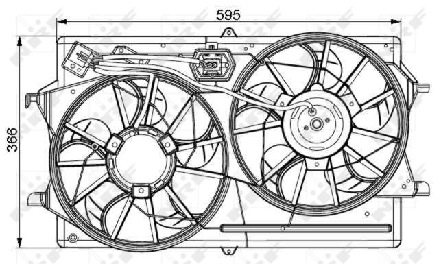 NRF 47061 - Ventilátor motora -