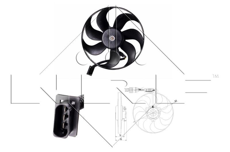 NRF 47064 - Ventilátor motora -