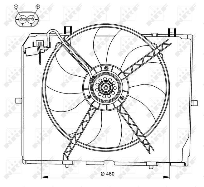 NRF 47066 - Ventilátor motora -