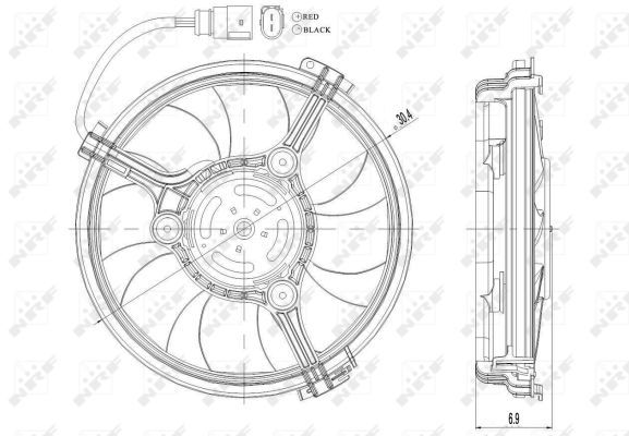 NRF 47208 - Ventilátor motora -