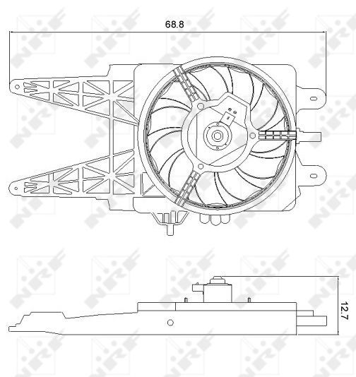 NRF 47248 - Ventilátor motora -