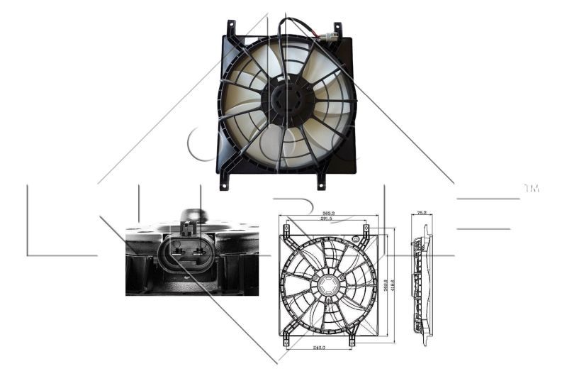 NRF 47257 - Ventilátor motora -