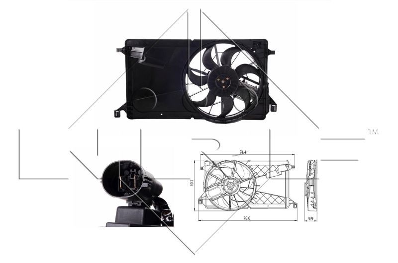 NRF 47291 - Ventilátor motora -