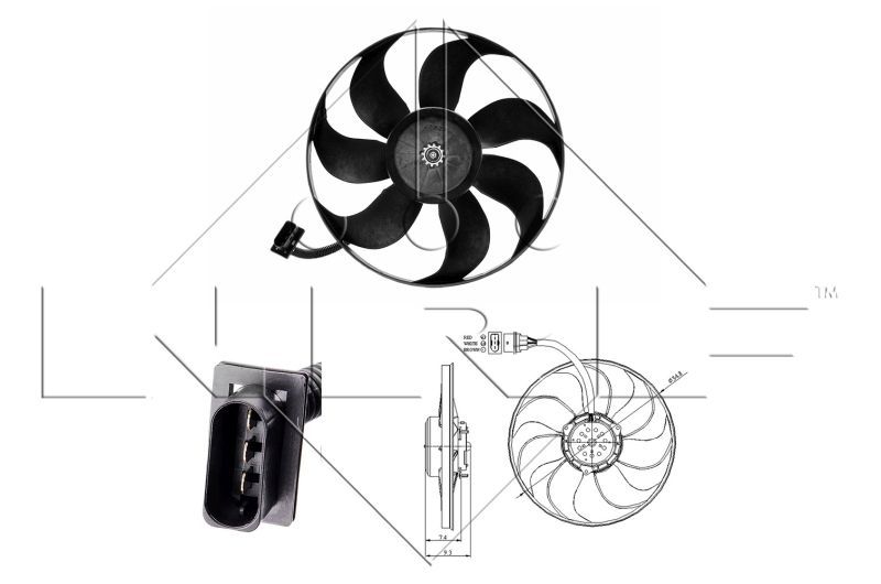 NRF 47393 - Ventilátor motora -