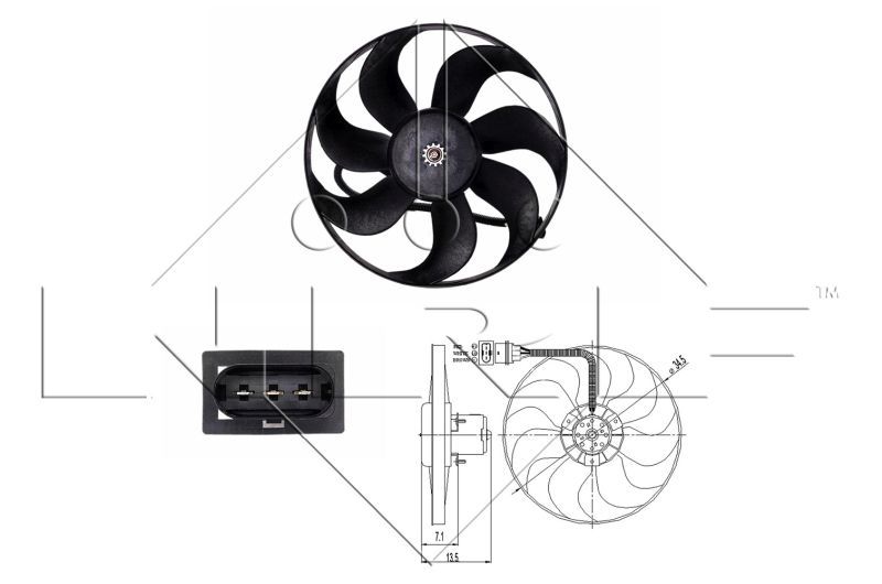 NRF 47397 - Ventilátor motora -