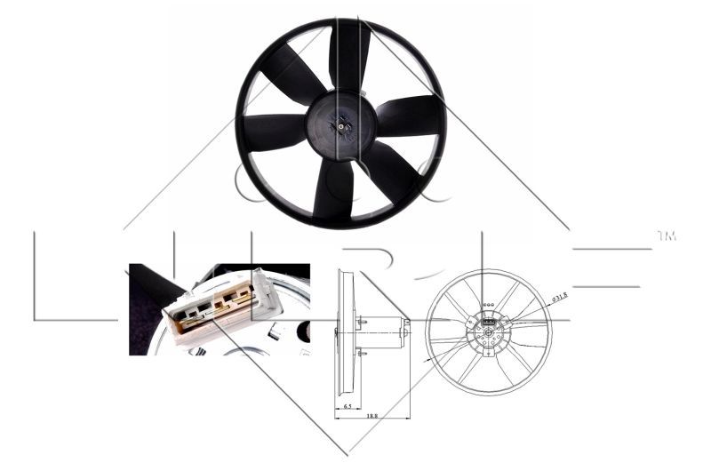 NRF 47401 - Ventilátor motora -